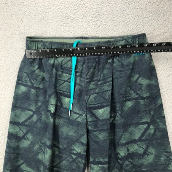 DECATHLON Nabaiji Shorts Mens Size LARGE Green Print 10" Inseam Swim Trunks - Picture 9 of 15